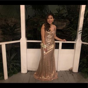 ROSE GOLD/COPPERISH 2019 PROM DRESS